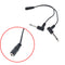 3.5mm mini 1/8"TRS stereo female jack to dual 6.35mm male plug mono TS adapterBX
