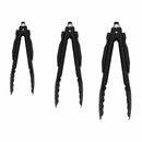 3Pcs 9''/12''/14'' Food Tongs Bread Kitchen Cooking Baking Clip Black UCI