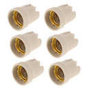 6 Pieces E27 Light Socket , Ceramic Lamp Holder Adapter, Fits LED/CFL Light