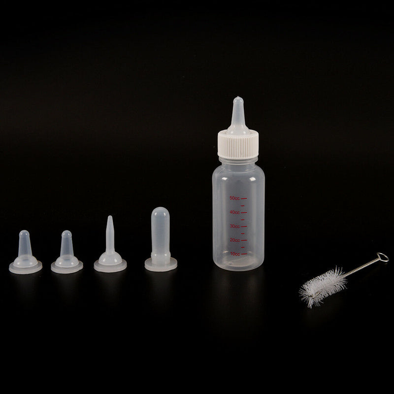 50CC Pet Small Dog Puppy Cat Kitten Rabbit Care Milk Nursing Feeding Bottle X TE
