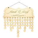 DIY Wooden Birthday Calendar Sign Special Dates Planner Board Hanging Decor