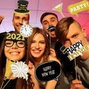 32pc Happy New Year Photo Booth Props Paper Photo Frame Christmas decoratioSEAU