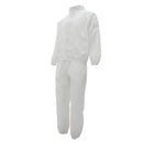 Lab Factory Dust-Proof Protective Suit Painting Coverall Pockets & Hat White