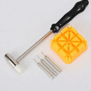 5x Watch Repair Band Link Remover Hammer Punch Pins Watch Strap Holder Tool Kits