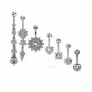 11pcs* Puncture Pendant Belly Button Nail 5MM Steel Ball *1.6*10MM Curved PBM