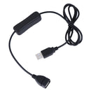 1M USB Date Cable Male to Female Switch ON OFF Cable Toggle LED Power F`J Gw
