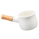 Enamel Sauce Soup Pan Saucepan Non Stick Chocolate Melting Pot Kitchen White