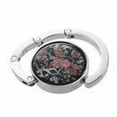 Round floral pattern plum blossom Folding bag holder hanger hook