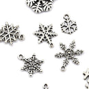 15pcs Tibetan Christmas Snowflake Charm Pendant Diy Necklace Bracelet Craft ã€NME