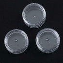 12pcs Round Portable Plastic Transparent Storage Box Pills Candy Holder
