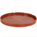 Solid Wood Round Tray Japanese Cherry Tray Home Hotel Tableware Plate Fruit