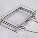 Acrylic Transparent Clutch Chain Box Women Shoulder Bags Hard Day Clutches  X6U4