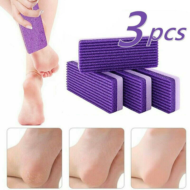 3 IN 1 Pumice Foot Stone File Exfoliate Rasp Dead Skin Remover Scrub Pedicure