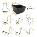 81Pcs Pegboard Hooks Assortment With Pegboard Bins Peg Locks Tools OrganizeS Hn