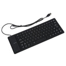 Flexible Foldable USB Keyboard Medical Washable Black strong and silent key