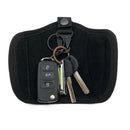 Key Silencer with Snap and Key Ring, Fit 3 inch (8 cm) Belt Loop, Black Nylon
