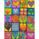 5D DIY Full Drill Diamond Painting Heart Cross Stitch Mosaic Craft Kits