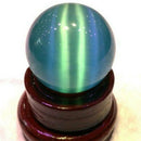 20mm Blue Cat's-eye Opal Natural Quartz Crystal Healing Stone Ball Sphere Decor^