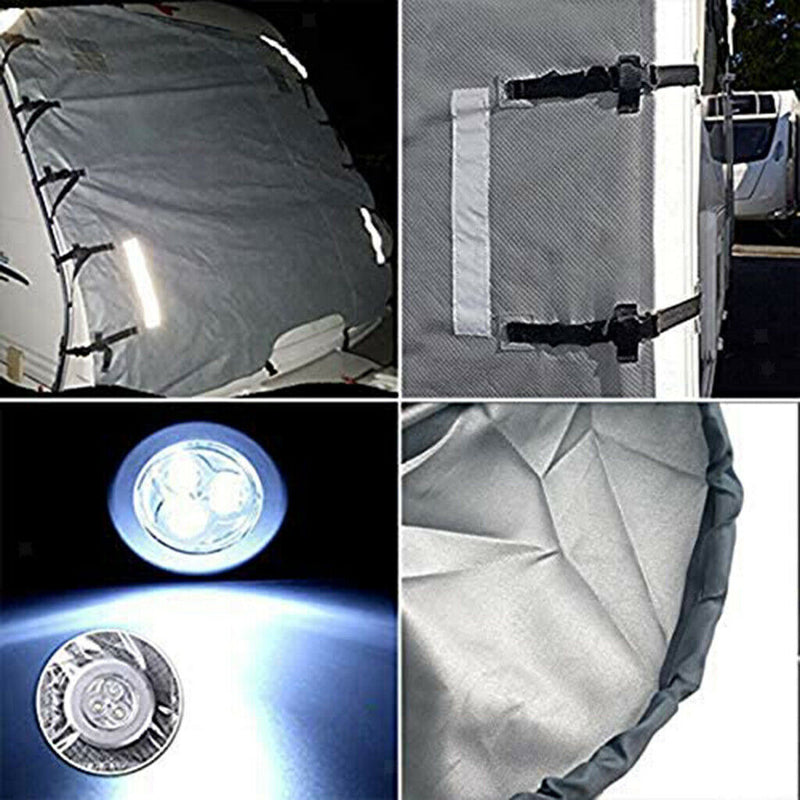 1 Set Caravan Towing Cover with LED Lights Waterproof RV Towing Defender