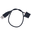 USB To 4 Pin Molex Cooling Fan Connector Cable for PC Quite Computer Case J 3C