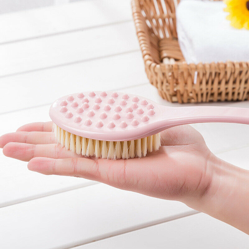 Bath Brush Long Handle Scrubber Skin Massage Brush Feet Rubbing Body Brush  Y4B3