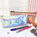 Iridescent Pencil Case Quality Pu School Supplies Stationery Gift Holograph