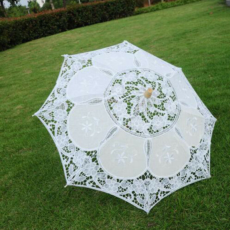 Floral Parasol Umbrella Decoration Wedding Bride Handmade Photography Prop S