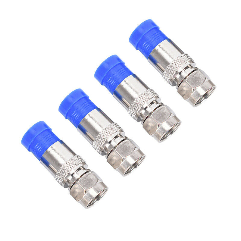 10x RG6 F Compression Connector Coax Cable Coaxial Fitting Compression Tool SeSã€