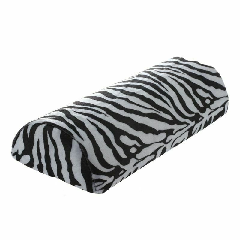 Black With White Zebra Stripe Hand Rest Soft Cushion Pillow Nail Art Design P1V5