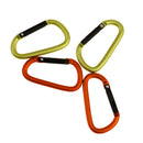4pcs D Shape Carabiner Spring Snap Clip Hook Keychain Keyring Hiking Outdoor
