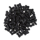 100Pcs Hook Stop Lock Safety Lockout Padlock Anti-Theft Lock Black 6 mm