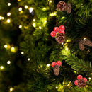 131PC Simulated Pine Cone Red Fruit Spruce Pine DIY Thanksgiving Wreath Material
