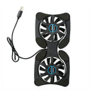 2Fans Foldable Laptop Cooling Cooler Pad Stand USB Powered For Laptop Notebook