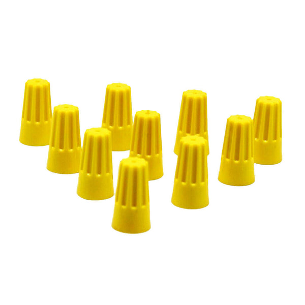 100 Pieces (Yellow) Wire Connectors Pack Twist-On Type Screw On Caps, 11mm