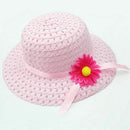 Nice Charm Princess Girl Straw Hat and Flower decoration Handbag (Pink) S2X8