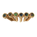 6pcs Solid Brass Bridge Pins Abalone Dot Inlay for Acoustic Guitar Accessory