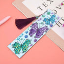DIY Butterfly Special Shaped Diamond Painting Leather Bookmark with Tassel