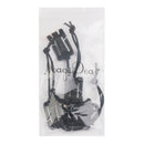 5x Black MOLLE Webbing Elastic Cord Cable Tidy Storage  Buckle Roll Clip