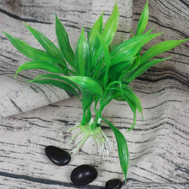 Water Grass Green Plant Ornament 15cm For Aquarium Fish Tank Artificial Supplys