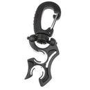 Scuba Diving Double BCD Hose Holder with Clip Black
