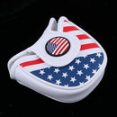 Semicircle Golf Mallet Putter Cover Protector with USA Flag Design