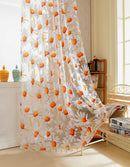 1x2M Sunflower Voile Window Burnt-Out Curtain Sheer Panel Tulle with Beads