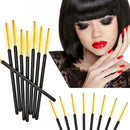 100Pcs Disposable Eyelash Brush Mascara Wands Applicator Spoolers (Yellow)
