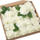 Roses Artificial Flowers-25 Pcs Big PE Foam Rose Artificial Flower Head for