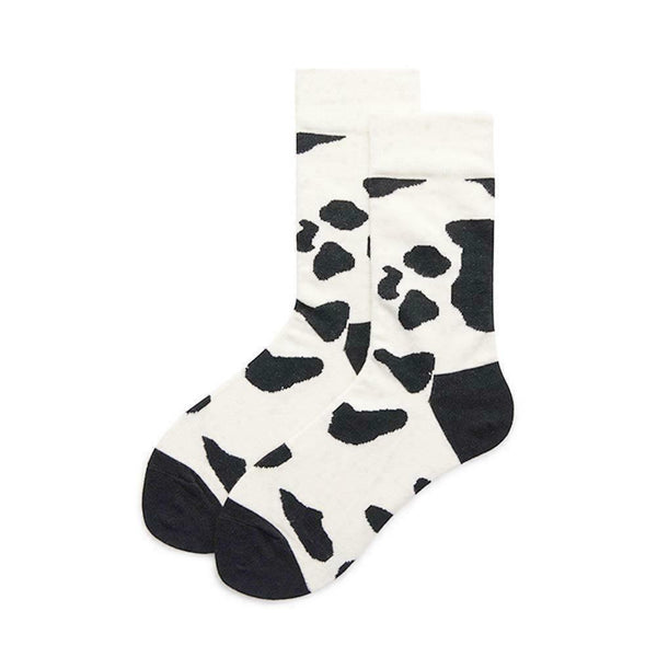 Cow texture cotton tube stockings Japanese wind cute socks cotton J7U1