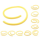 1000x Soft PVC Power Wire Cable Ties Cable Markers No. 0~9 Assortment Yellow