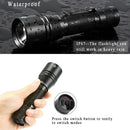 Waterproof LED Flashlight 6 Modes Type-C Rechargeable Telescopic Zoomable Torch