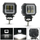 Motorcycle Car 6500K White Fog Light Square LED Angel Eye Off-Road Work Light-y
