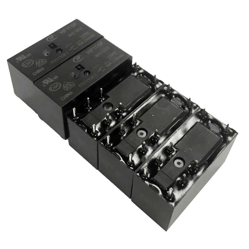 5pcs Small Mini Electrical Power Relay, HF115F10A (1 ON, 1 OFF), 8 Pins Power