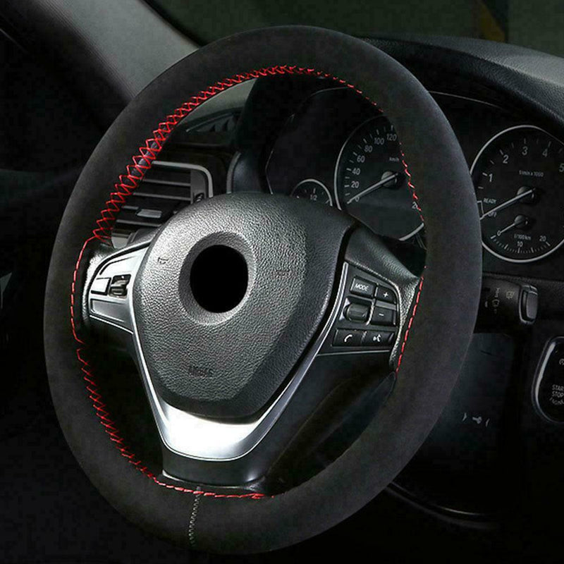 1pcs 38cm DIY Auto Car Car Steering Wheel Suede Cover Sewing Accessories New